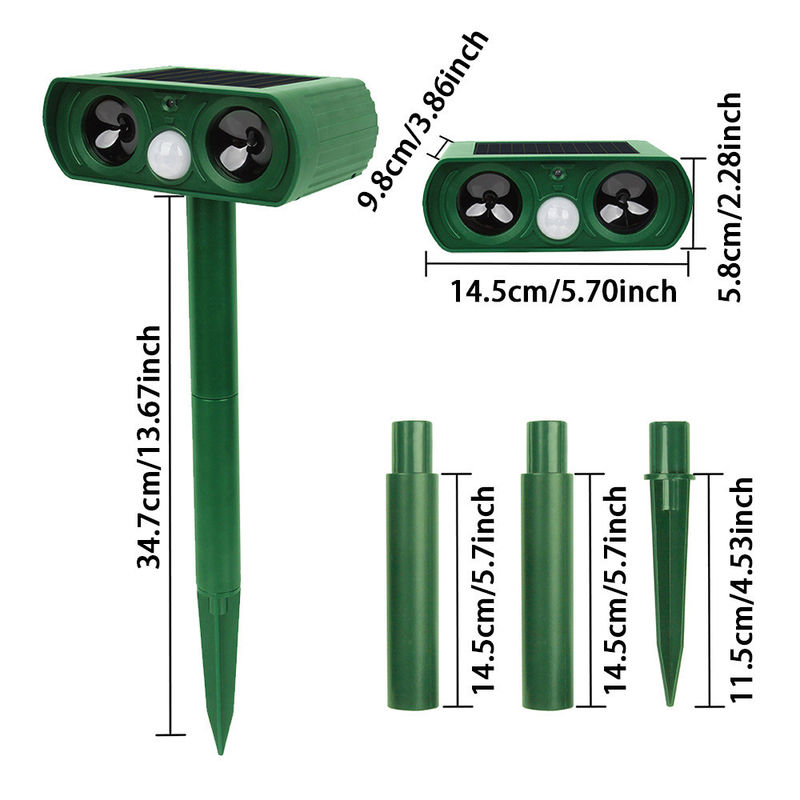 Sensor de movimiento y luces intermitentes Repelente solar de animales para protección al aire libre en el patio
