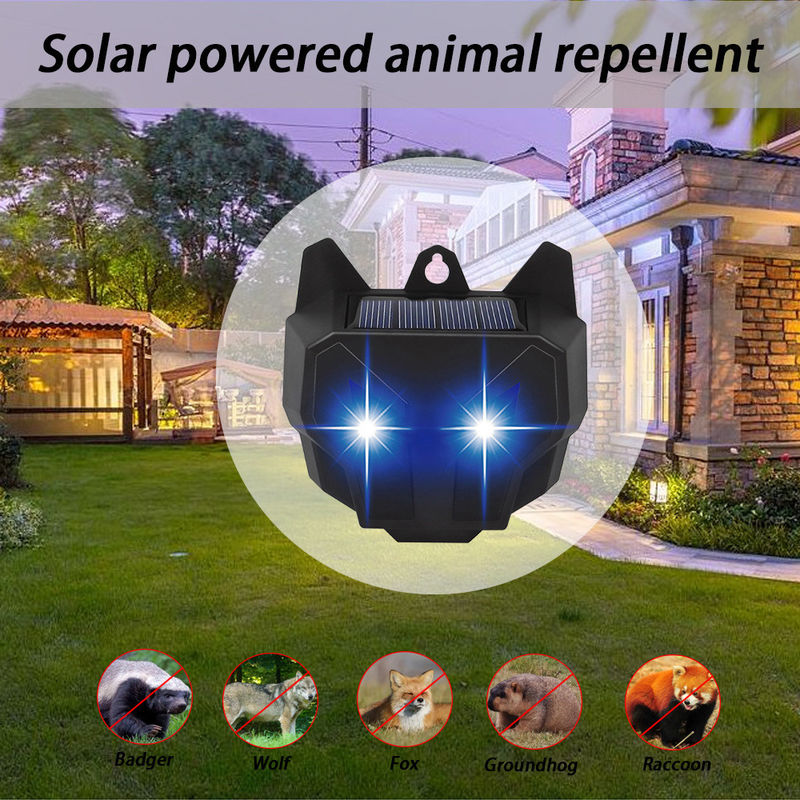 Luces LED rojas con energía solar Trampa para cucarachas y disuasorio para mapaches para el perímetro de la casa