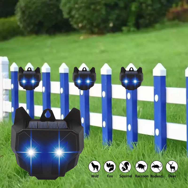 Luces LED rojas con energía solar Trampa para cucarachas y disuasorio para mapaches para el perímetro de la casa