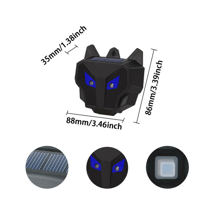 Luces LED rojas con energía solar Trampa para cucarachas y disuasorio para mapaches para el perímetro de la casa