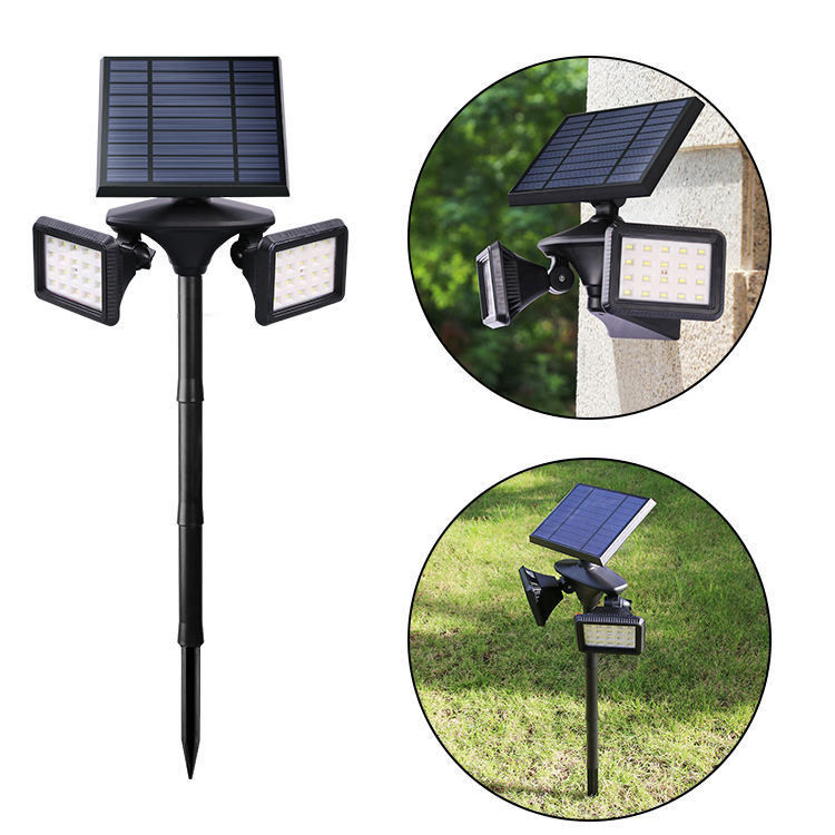 Iluminación solar para jardín exterior con iluminación LED blanca