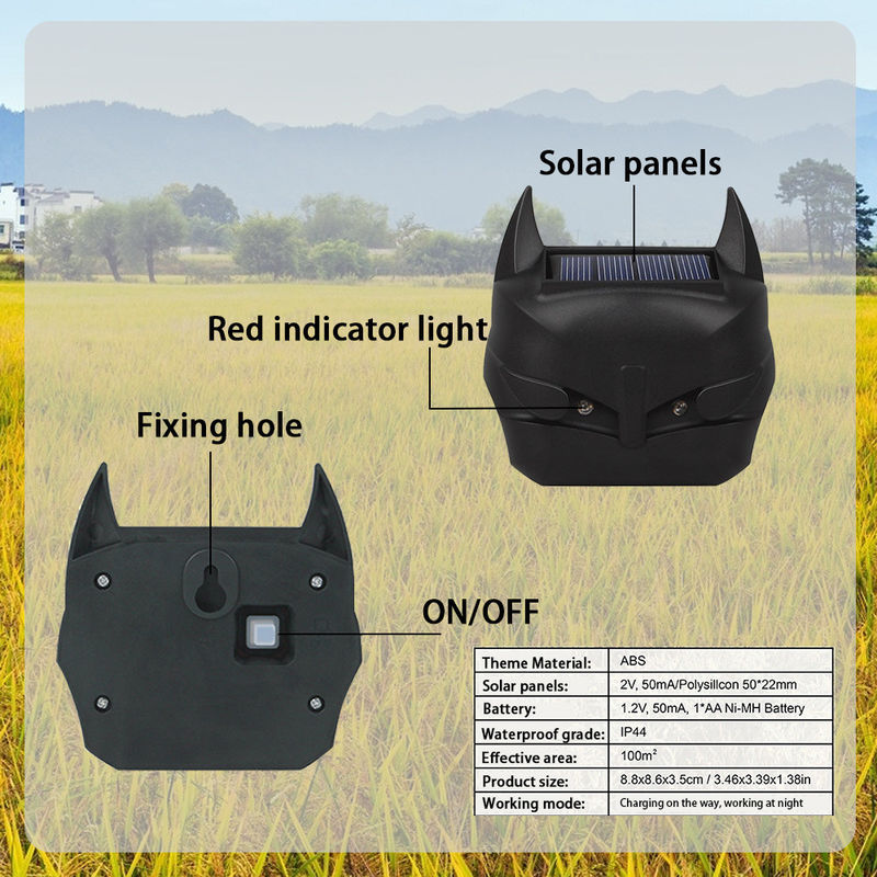 Luzes rojas LED Disuasorio solar para animales Mantenga su propiedad a salvo de los depredadores 480 horas