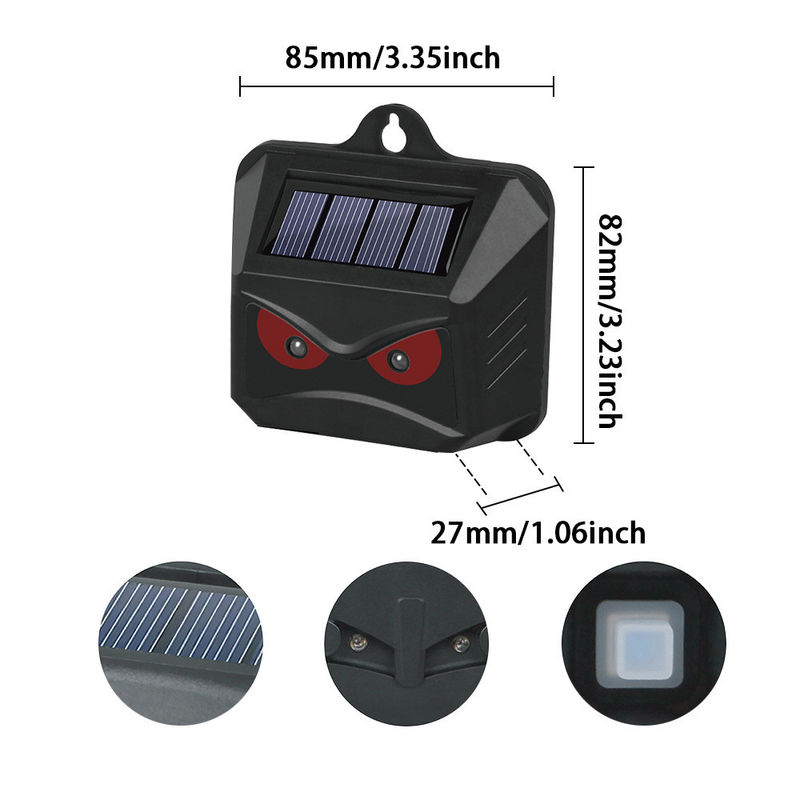 Luzes rojas LED Disuasorio solar para animales Mantenga su propiedad a salvo de los depredadores 480 horas