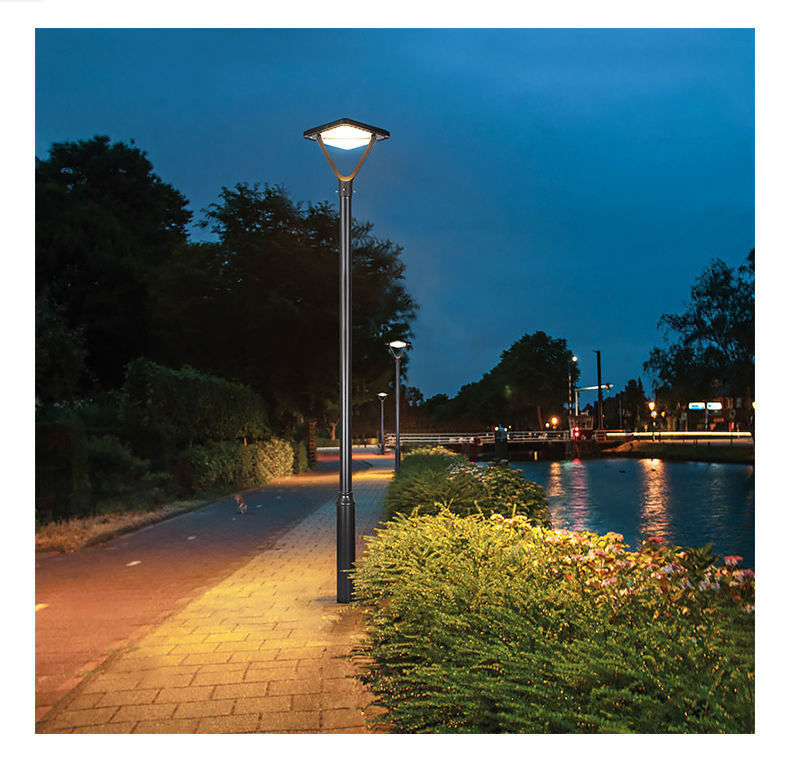 1- IP65 Inodoro exterior luz solar de pilar de jardín para iluminación de cercas de paisaje