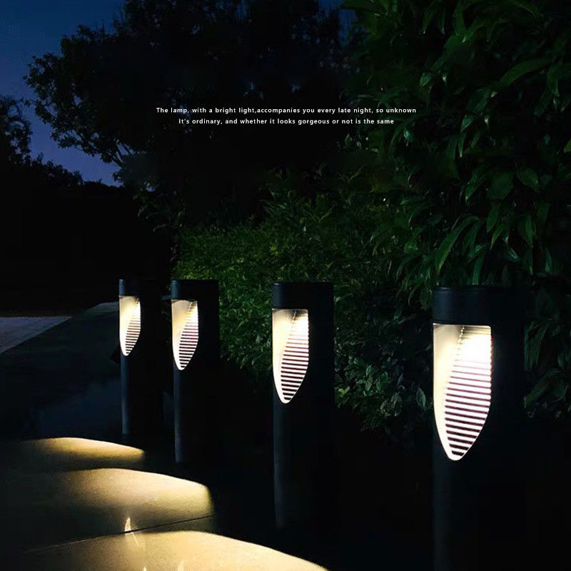 Luz de vía solar inalámbrica de encendido/apagado automático para césped de jardín solar cilíndrico exterior