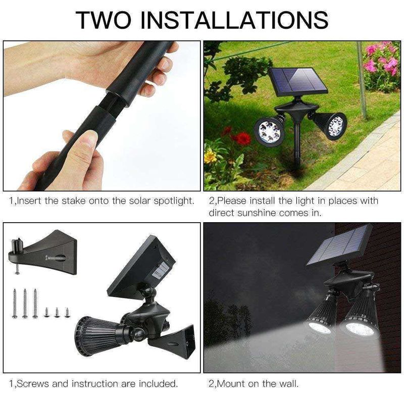 Inoxidable 201 de acero inoxidable de plástico 12LED sensor de movimiento pared luz para el patio trasero
