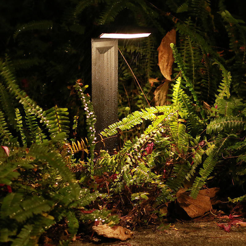 Iluminación de jardín con soporte solar LED para decoración de caminos exteriores con energía solar