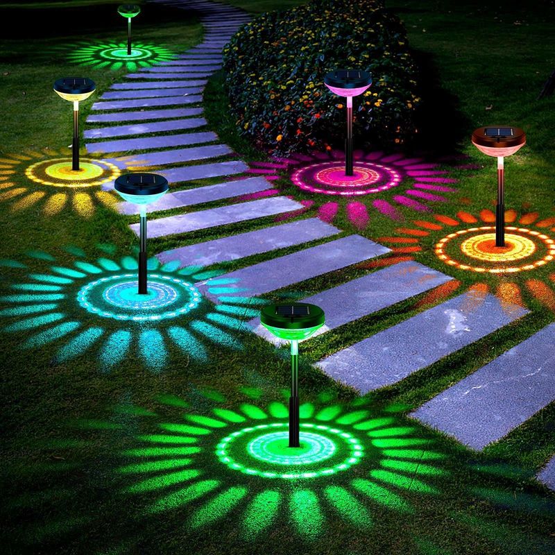 Material de cuerpo de la lámpara ABS PC Luces de vía solar Luces de jardín solares decorativas completas