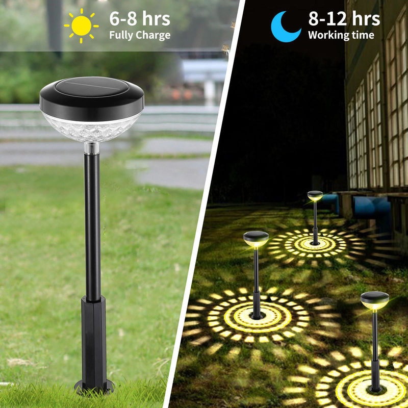 Material de cuerpo de la lámpara ABS PC Luces de vía solar Luces de jardín solares decorativas completas