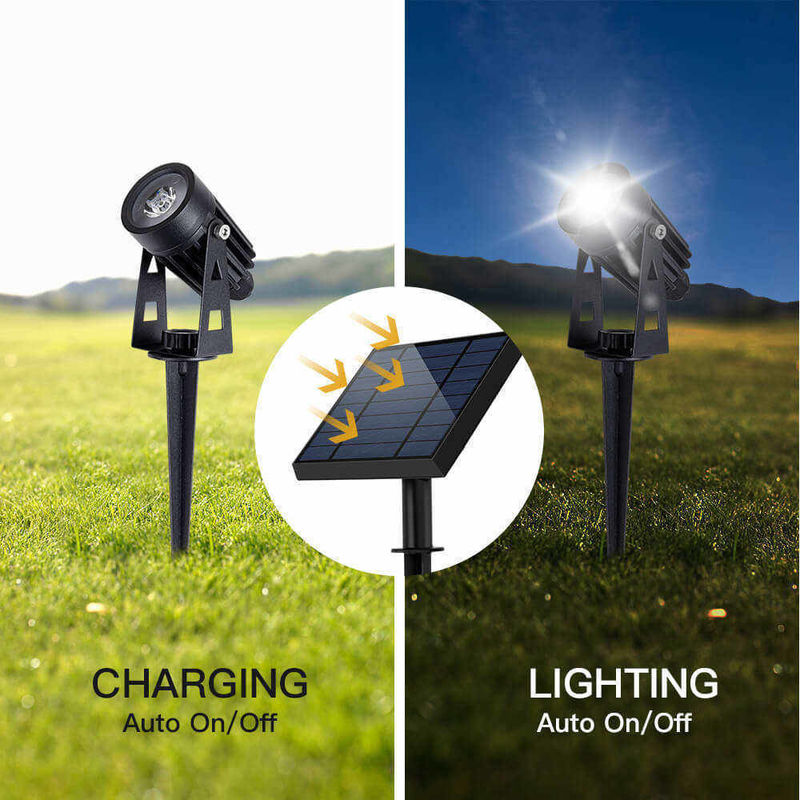 90lm/w lámpara eficiencia luminosa aluminio solar jardín luz LED para el paisaje y el árbol