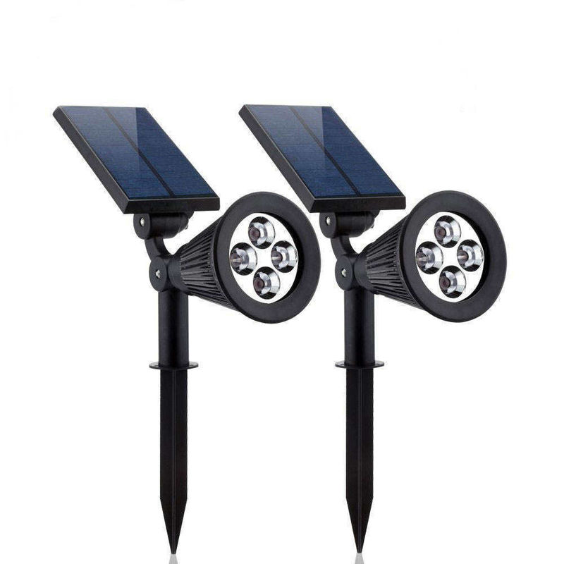 2 en 1 luz solar de jardín RGB cambio de color LED para el jardín exterior fuente de energía solar