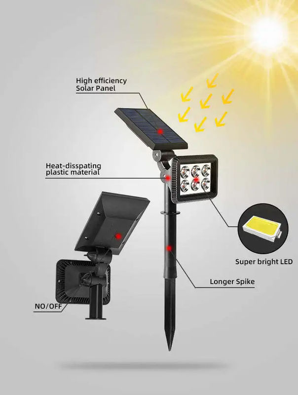 Camino de la familia Spotlight Árbol de césped solar de jardín Spot Light con y 3.7V de voltaje de entrada