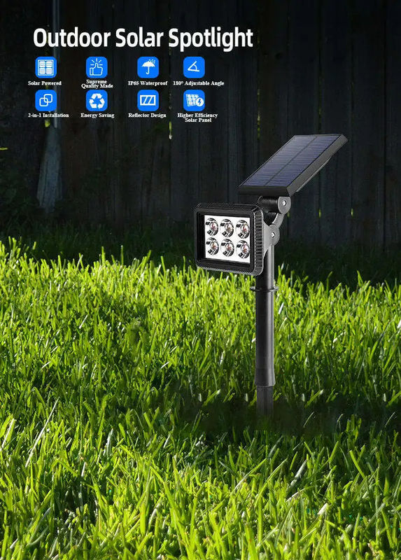 Camino de la familia Spotlight Árbol de césped solar de jardín Spot Light con y 3.7V de voltaje de entrada
