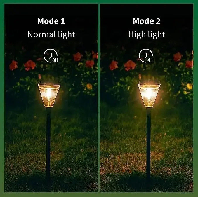 Luces de jardín solares impermeables al aire libre tricolores ajustables para el paisaje del parque Villa Yard
