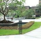 50000 horas de vida útil Sensor de movimiento solar Lámparas de jardín de césped con soporte de oscurecimiento