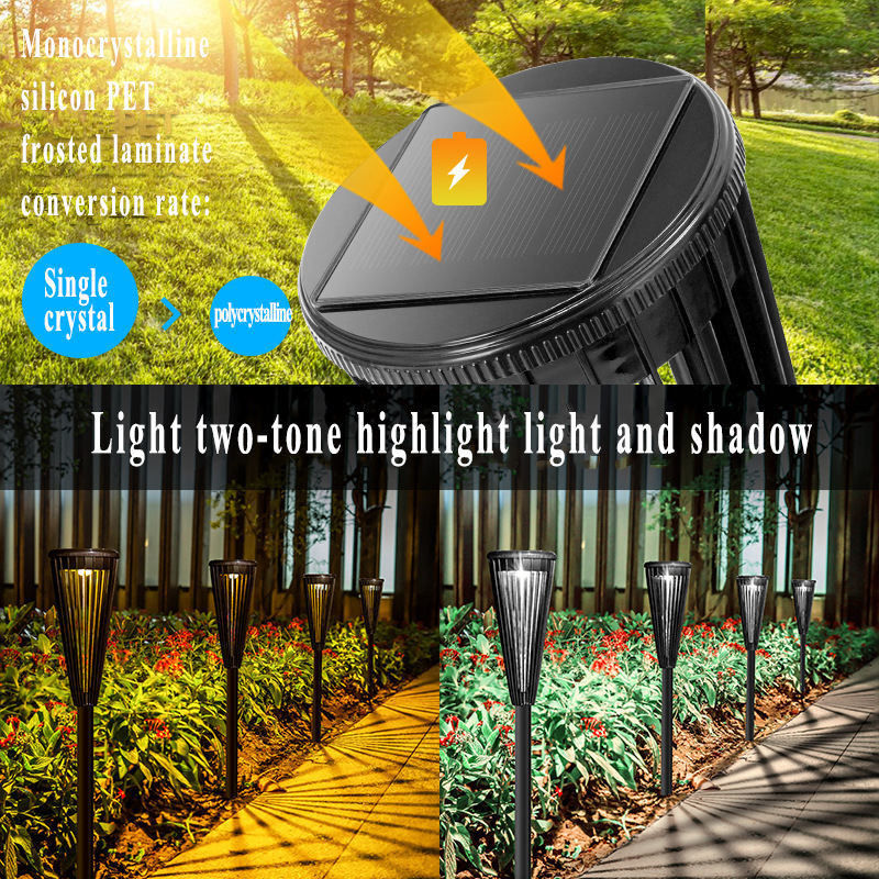 Lámpara de jardín solar LED a prueba de agua para jardín del patio de la villa Temperatura de trabajo -10 60C