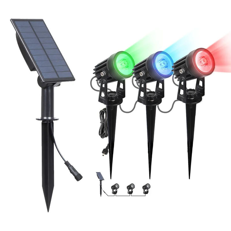 Luz solar de jardín exterior ABS PC todo en un pilar LED valla de pared impermeable 2024