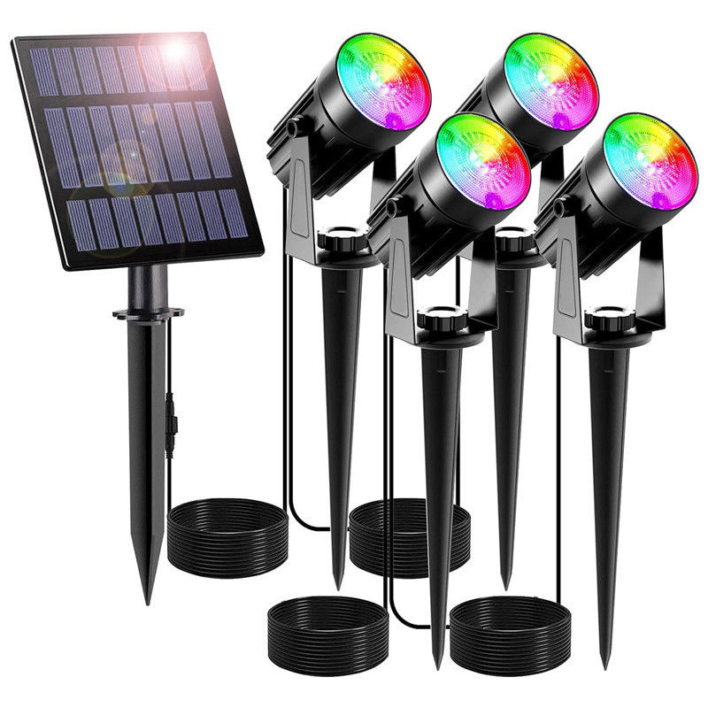 Luces solares Ip65 Ignífugas lámparas de jardín de decoración en RGB paisaje blanco caliente / frío