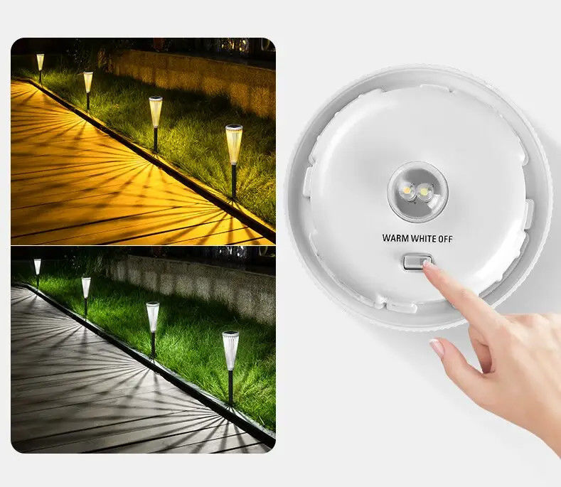 Luz solar de jardín impermeable para césped Paisaje de la comunidad Villa Decoración de flores