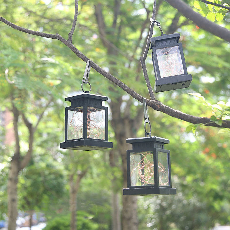 Casa patio colgando árboles luces nocturnas LED luces solares jardín exterior decoración colgando