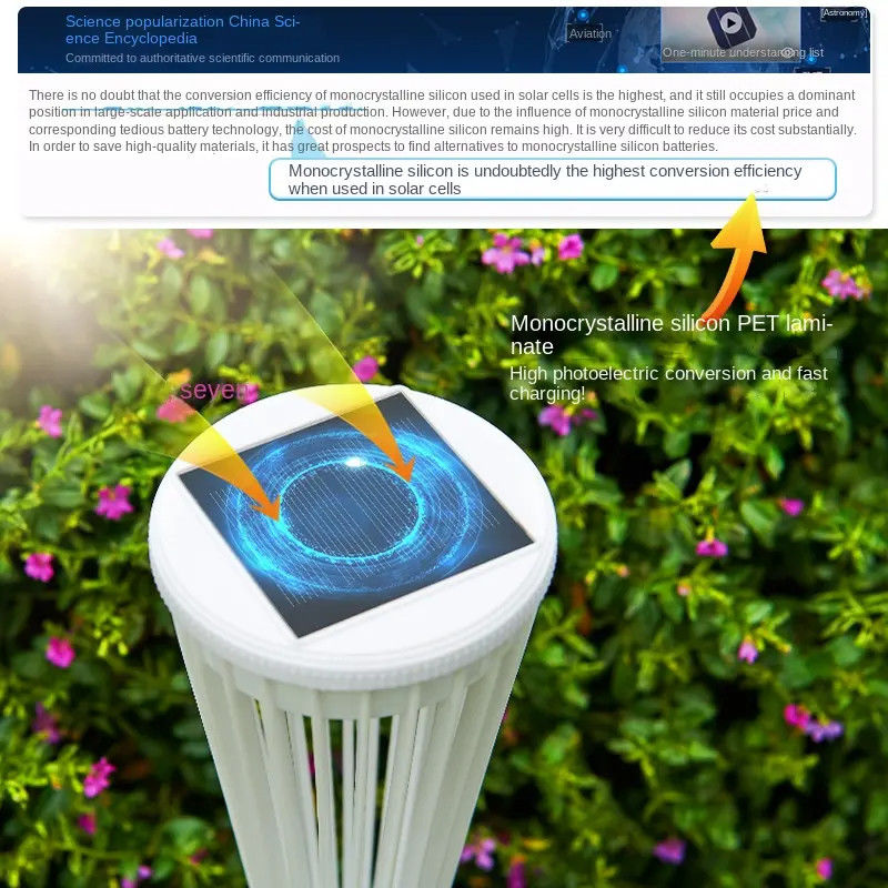 Iluminación de exterior moderna Lámpara eficiencia luminosa 85lm/w para salida de jardín hueco