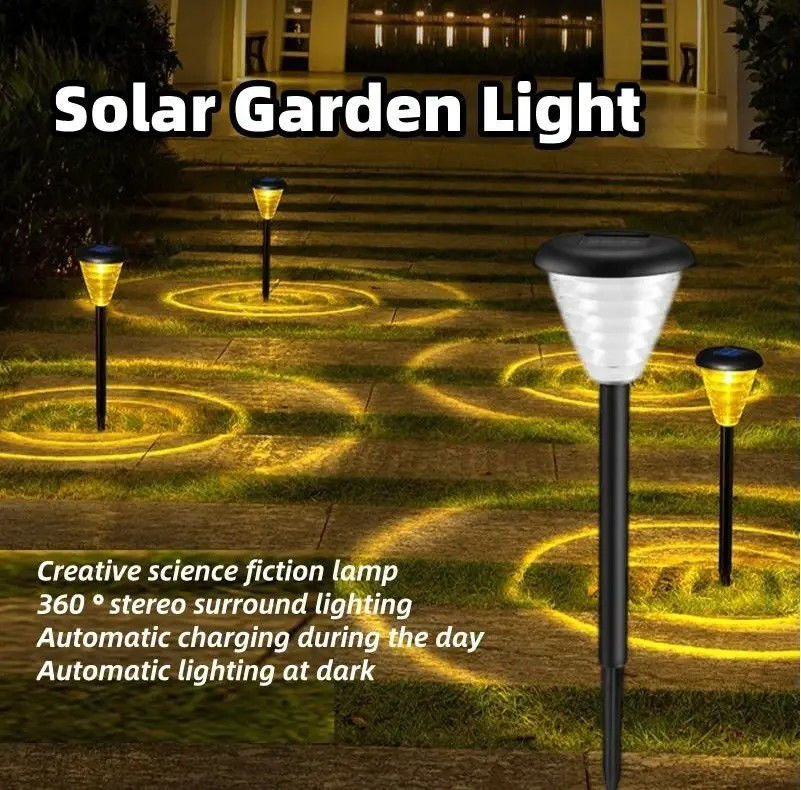 Lámparas de jardín solares de LED multicolor para pasillo de jardín en el diseño del paisaje