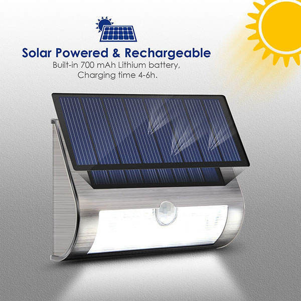 50000 Horas de trabajo de por vida Seguridad de movimiento eléctrica Trabajo LED Luz solar para el patio de la carretera