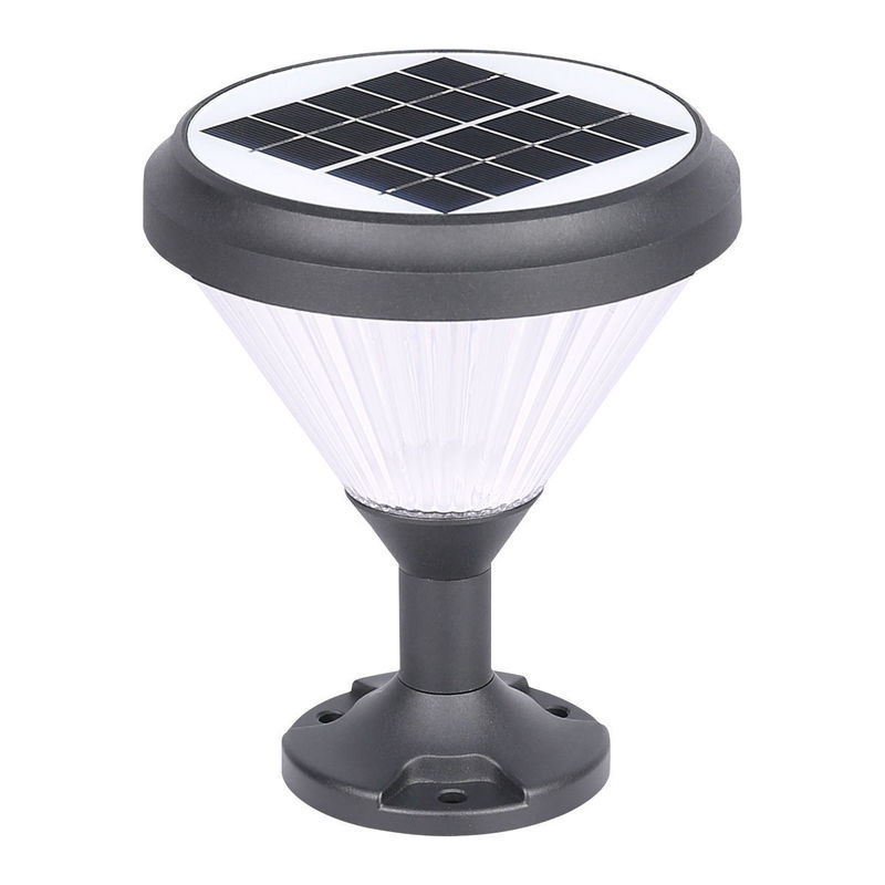 Materiales de aluminio PC Energía solar para cercas de postes de luz con lámparas para puertas de jardín 2-