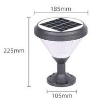 Materiales de aluminio PC Energía solar para cercas de postes de luz con lámparas para puertas de jardín 2-