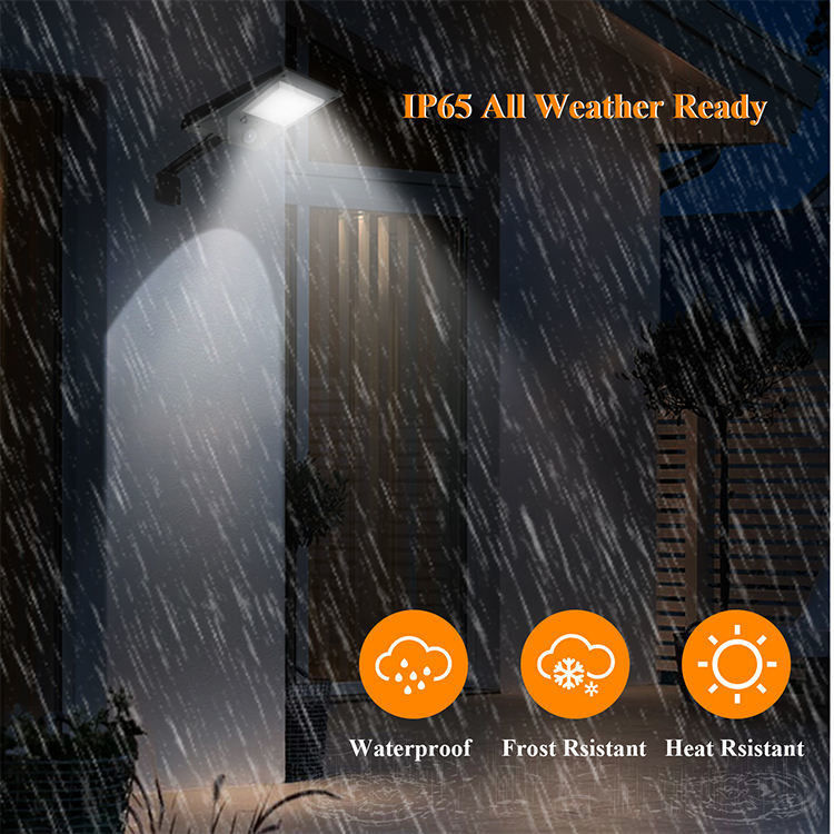 Luz solar LED de la calle lámpara sensor de movimiento exterior impermeable jardín pared de montaje luz