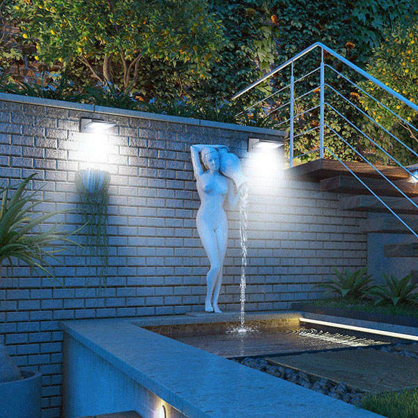 Lámpara de jardín de clasificación IP65 para luz solar de pared de sensor exterior y luz solar de calle LED