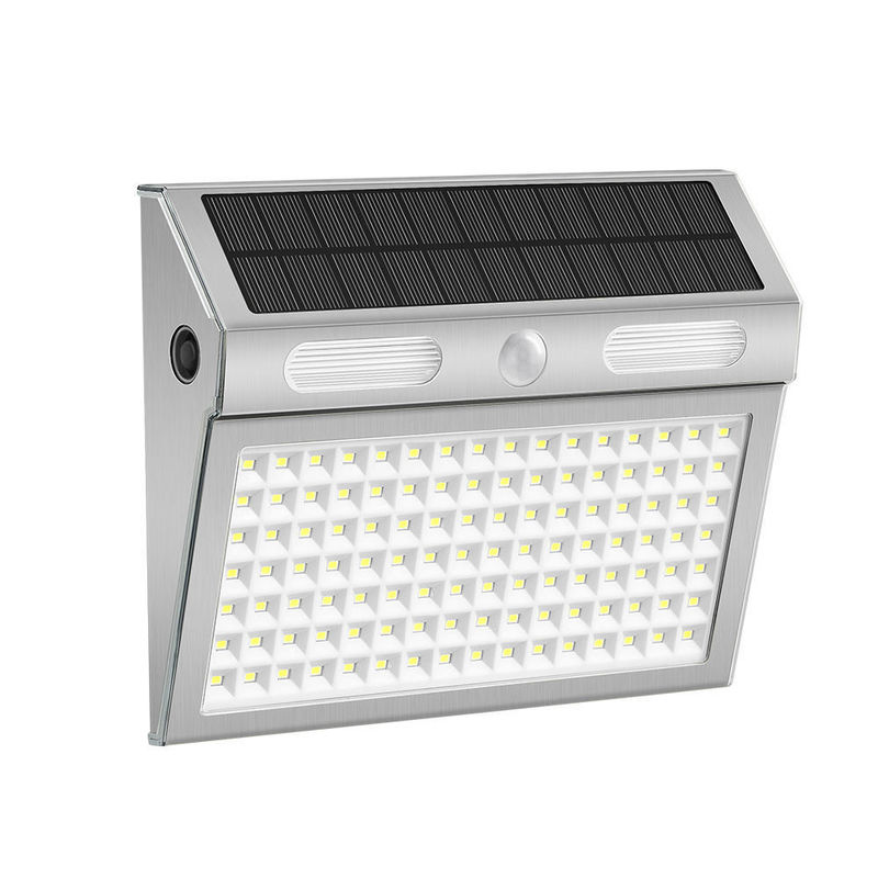 4 modos de iluminación LED luz solar exterior de la pared del porche con sensor de movimiento protección IP65