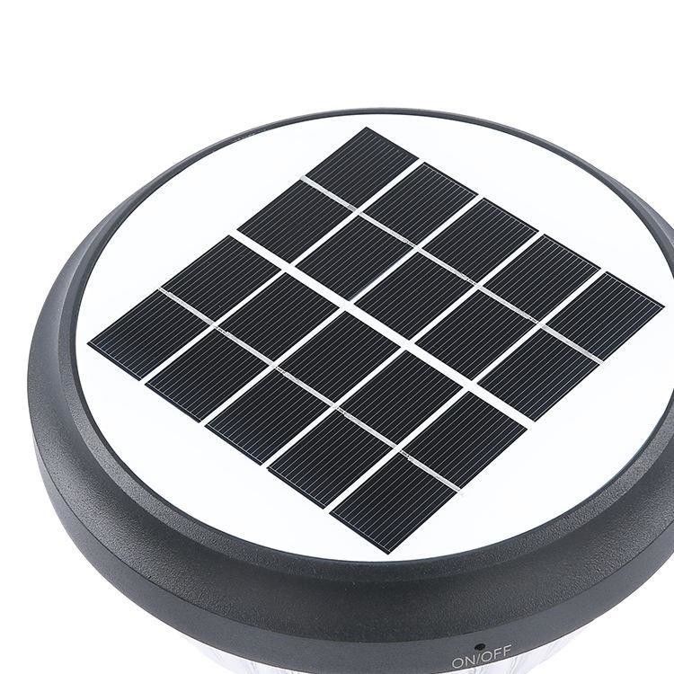 Lámpara de cabeza de columna de energía solar para el patio al aire libre Necesidades de iluminación del paisaje