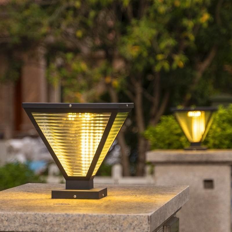 Luz de pilar solar de luz solar duradera de luz eléctrica impermeable para columna exterior