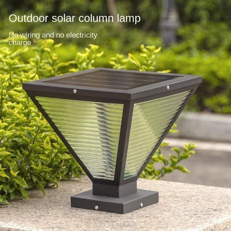 Luz de pilar solar de luz solar duradera de luz eléctrica impermeable para columna exterior