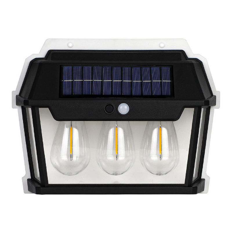 Luz de tres fuentes de luz personalizables de carga solar de inducción de pared para PC ABS