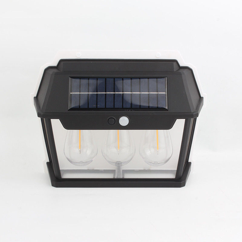 Luz de tres fuentes de luz personalizables de carga solar de inducción de pared para PC ABS