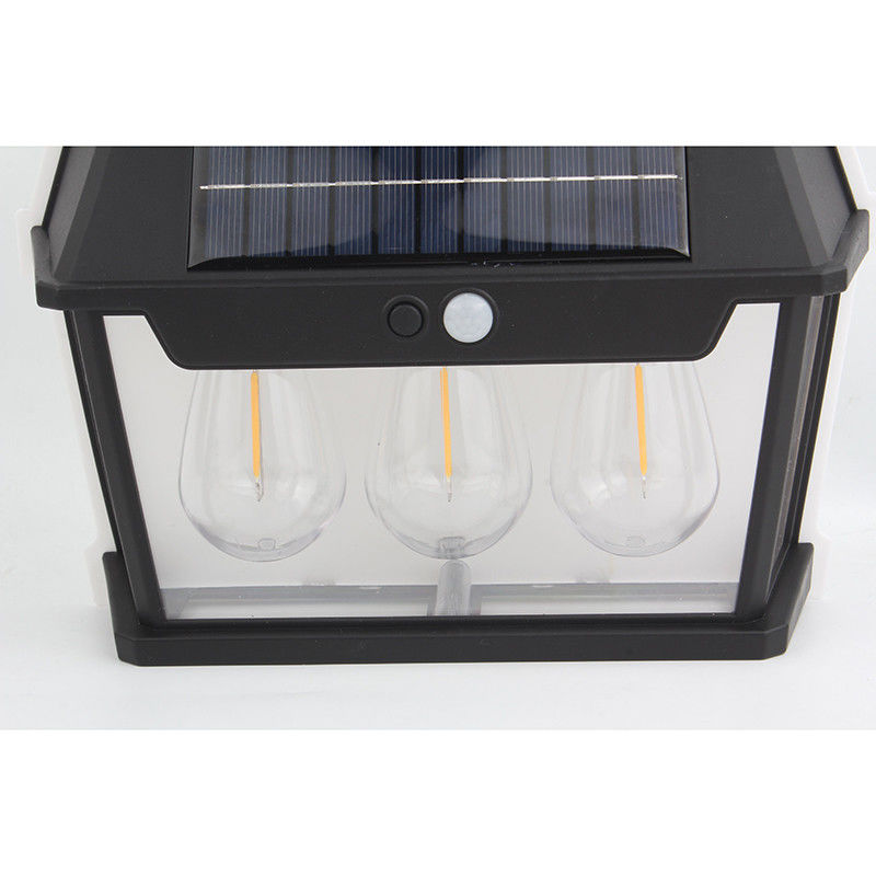 Luz de tres fuentes de luz personalizables de carga solar de inducción de pared para PC ABS