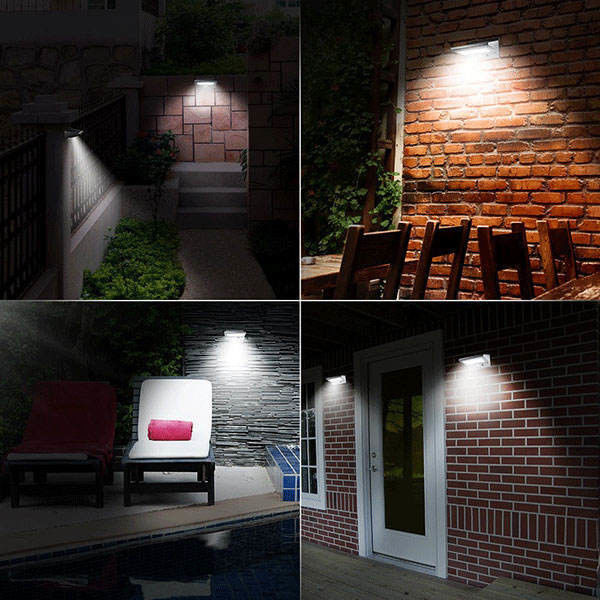 Lámpara de pared con sensor de movimiento solar de seguridad exterior con y fabricación profesional