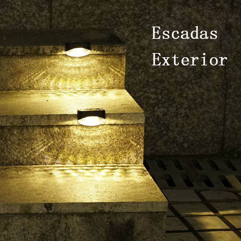 1.2V Voltado de entrada Lámpara de escalera de energía solar LED exterior para iluminación de paredes de jardín