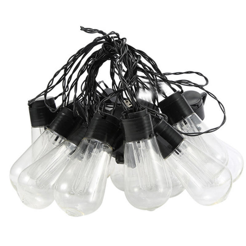 LED solar Edison bombilla de luces de cuerda para decoraciones de Navidad al aire libre Patio 6lm 1-