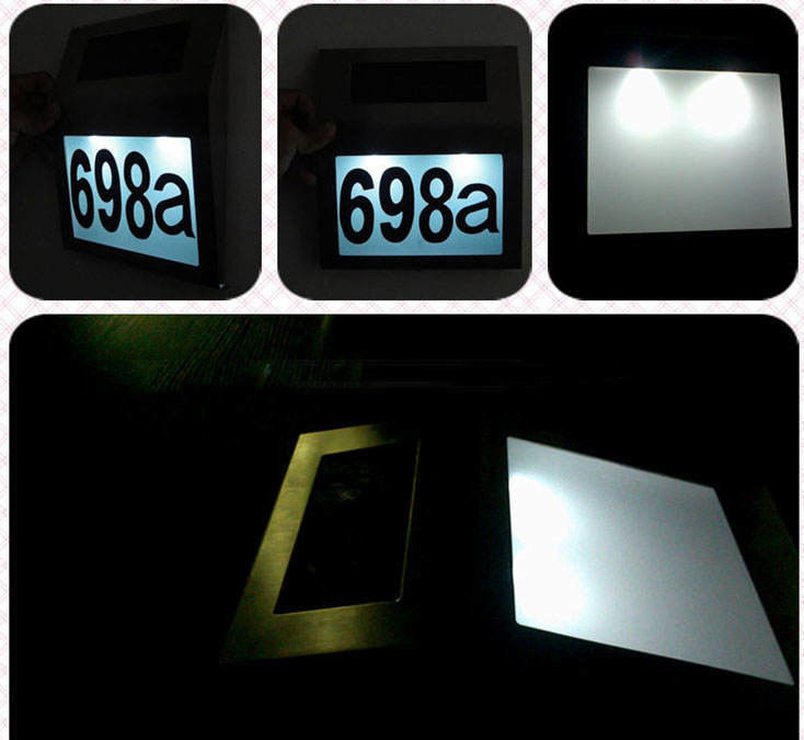 Alto flujo luminoso Número de luz solar Dirección de la señal Iluminación de la placa de la puerta para la pared exterior