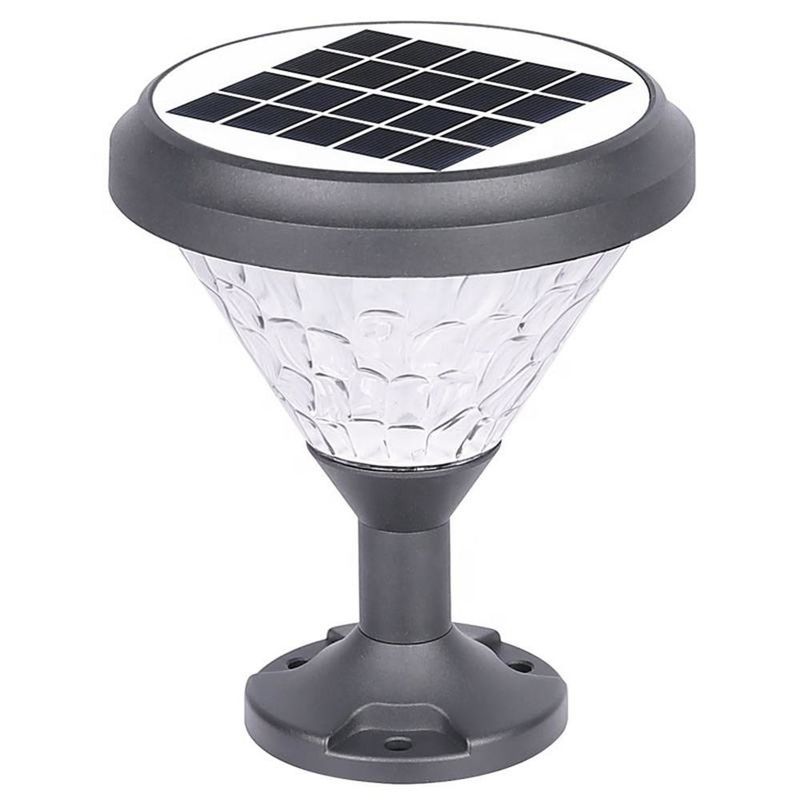 Estilo europeo IP65 Lampara impermeable patio solar Led Césped Bollardo Jardín Luz para exteriores