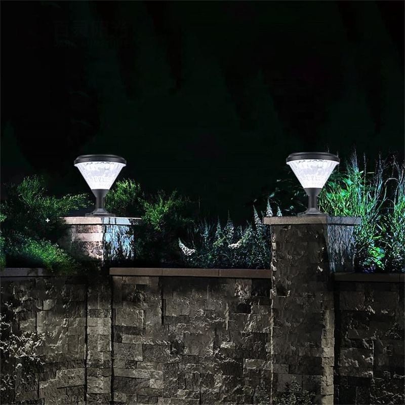 Estilo europeo IP65 Lampara impermeable patio solar Led Césped Bollardo Jardín Luz para exteriores