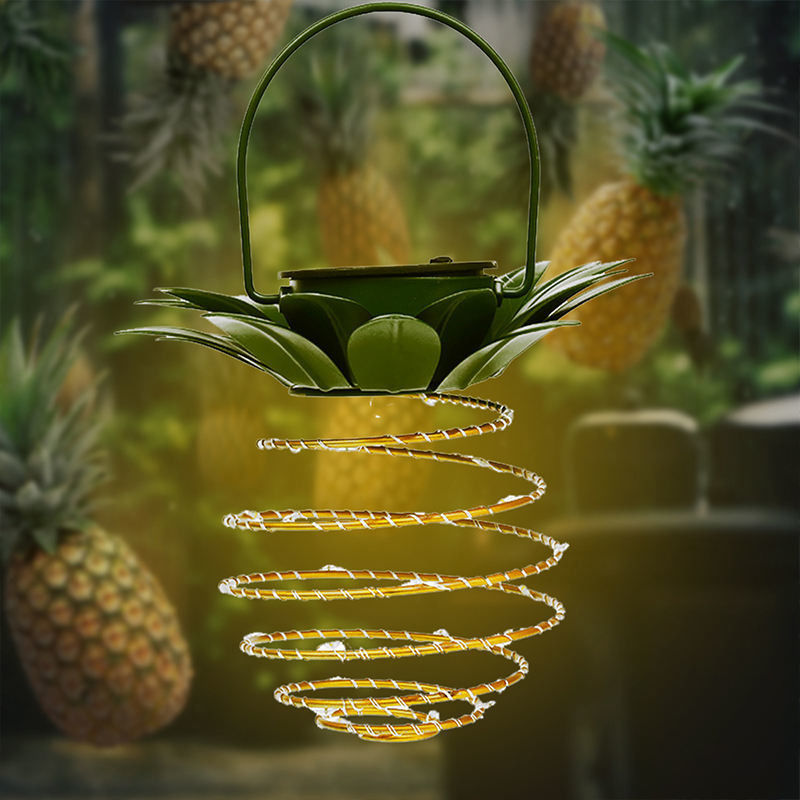 Lámpara Flujo luminoso Lm 15 Solar Ananas Linterna para la decoración del jardín paisaje