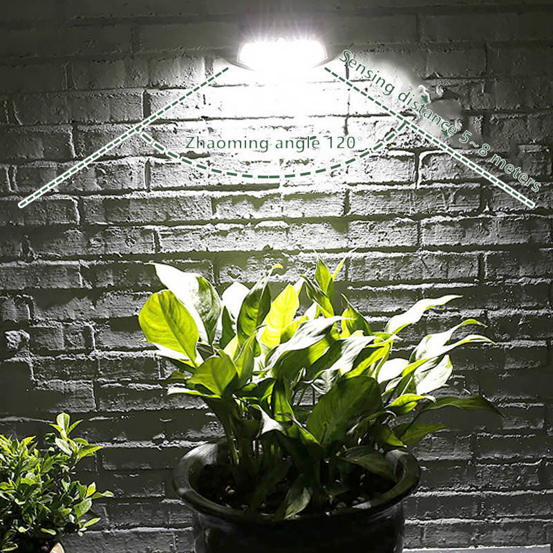 50000 horas de tiempo de trabajo Iluminación de pared solar para jardín, garaje, balcón