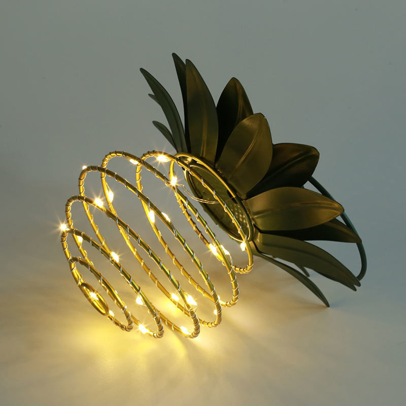 Lámpara Flujo luminoso Lm 15 Solar Ananas Linterna para la decoración del jardín paisaje