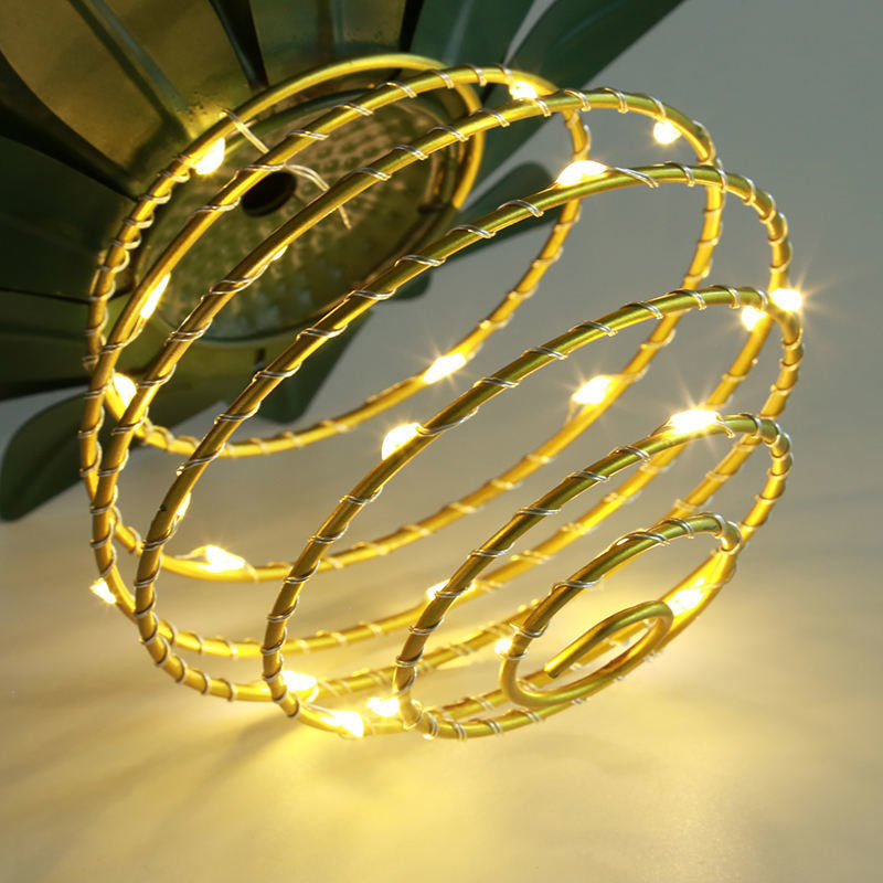 Lámpara Flujo luminoso Lm 15 Solar Ananas Linterna para la decoración del jardín paisaje
