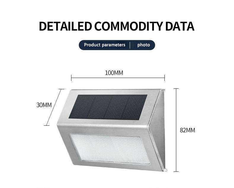 Lámpara Eficiencia luminosa 120lm/w Luz de pared solar para casas al aire libre Número de dirección