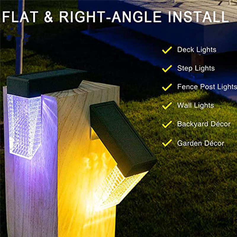 50000 horas de trabajo Vida útil Iluminación de paisaje de puertas solares con LED con RGB blanco cálido